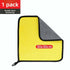 Car wash towel in yellow and gray, double layer thickening, size 30x30cm, ideal for spotless car surfaces.