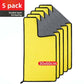 5 pack of yellow microfiber car wash towels, double layer thickening, size 30x60cm, perfect for cleaning surfaces.