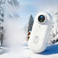 4K Thumb Camera – Ultra Compact on a snowy landscape capturing high-quality images.