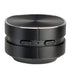 Mini Speaker in sleek black design with buttons for easy control, perfect for portable audio entertainment.