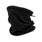 Fleece Scarf Mask in black, designed for warmth and comfort in cold weather conditions.