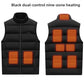 Smart Heating Vest with black dual-control and nine-zone heating for optimal warmth and comfort.