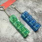 Colorful Clickie Keychain designed in green and blue for stylish key organization.