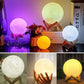 Rechargeable Moon Night Light with Touch Control in various colors and sizes on display.
